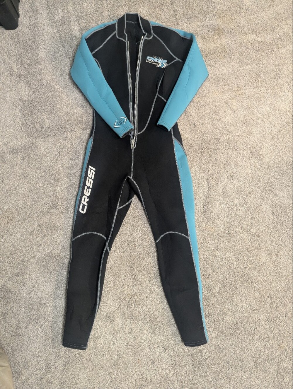 Women's One-Piece Full Wetsuit in Teal and Black